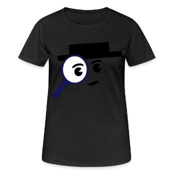 investigate - Women's Breathable T-Shirt - black - Front - AI Model Female 172 light (172cm)