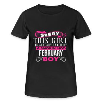 This Girl Is Already Taken By FEBRUARY - Women's Breathable T-Shirt - black - Front - AI Model Female 172 light (172cm)
