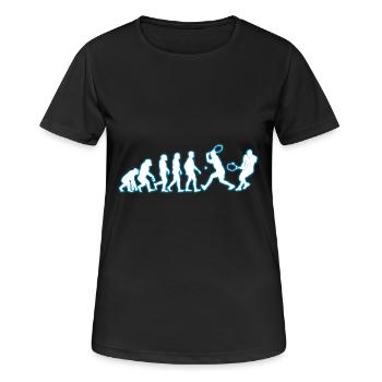 évolution Tennis - T-shirt respirant Femme - noir - Devant - AI Model Female 172 light (172cm)