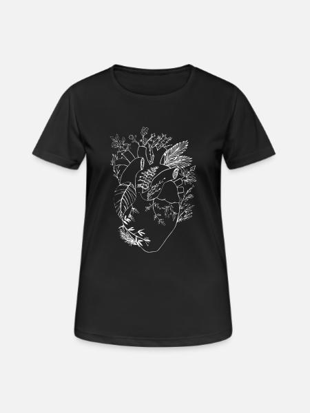 nature heart w - Women's Breathable T-Shirt - black