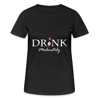Trink in Maßen - Frauen T-Shirt atmungsaktiv - Schwarz - Vorne - AI Model Female 172 light (172cm)