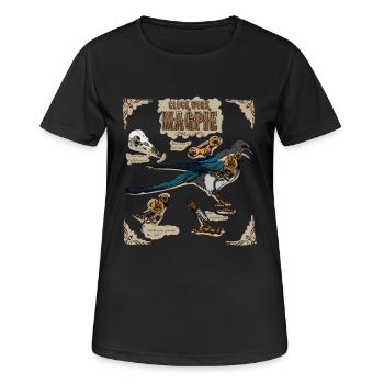 Steampunk Clockwork Magpie - Women's Breathable T-Shirt - black - Front - AI Model Female 172 light (172cm)