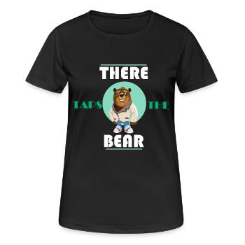 L'ours frissonne Denglish Funny Funny - T-shirt respirant Femme - noir - Devant - AI Model Female 172 light (172cm)