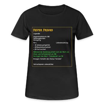 Legendärer fester Freund Liebe Beziehung verliebt - Frauen T-Shirt atmungsaktiv - Schwarz - Vorne - AI Model Female 172 light (172cm)
