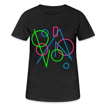 Lines - Women's Breathable T-Shirt - black - Front - AI Model Female 172 light (172cm)
