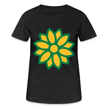 flower - Frauen T-Shirt atmungsaktiv - Schwarz - Vorne - AI Model Female 172 light (172cm)