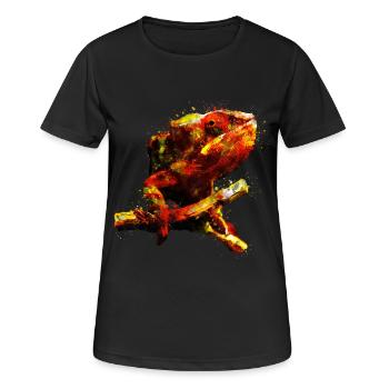 gxp perfect chamaeleon chameleon - Frauen T-Shirt atmungsaktiv - Schwarz - Vorne - AI Model Female 172 light (172cm)