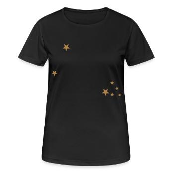 Taureau constellation - T-shirt respirant Femme - noir - Devant - AI Model Female 172 light (172cm)