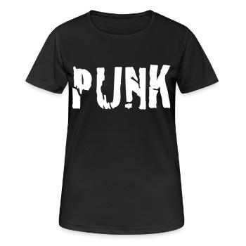 punk - Frauen T-Shirt atmungsaktiv - Schwarz - Vorne - AI Model Female 172 light (172cm)