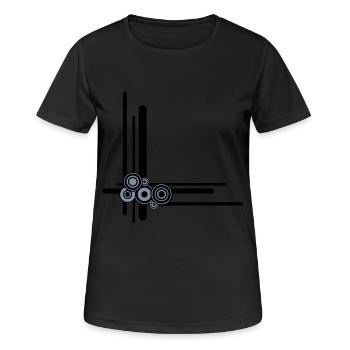 des lignes - T-shirt respirant Femme - noir - Devant - AI Model Female 172 light (172cm)