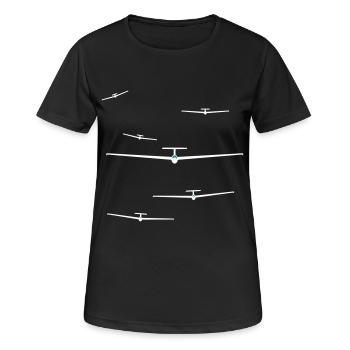Glider gift sport gliding soaring - Women's Breathable T-Shirt - black - Front - AI Model Female 172 light (172cm)