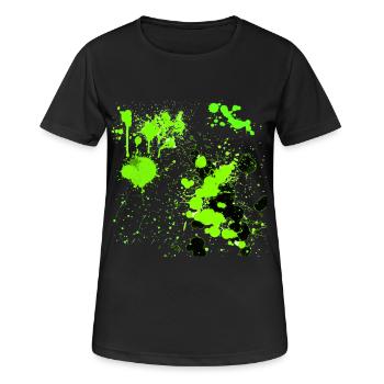 Green splatter - Women's Breathable T-Shirt - black - Front - AI Model Female 172 light (172cm)