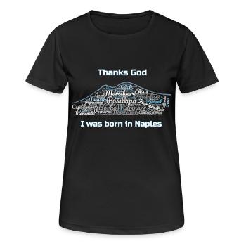 ils Naples - T-shirt respirant Femme - noir - Devant - AI Model Female 172 light (172cm)