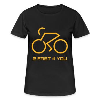 coureur - T-shirt respirant Femme - noir - Devant - AI Model Female 172 light (172cm)