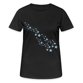 sterne - Frauen T-Shirt atmungsaktiv - Schwarz - Vorne - AI Model Female 172 light (172cm)