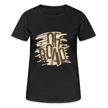 Hors route - T-shirt respirant Femme - noir - Devant - AI Model Female 172 light (172cm)