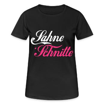 Sahne Schnitte - Frauen T-Shirt atmungsaktiv - Schwarz - Vorne - AI Model Female 172 light (172cm)