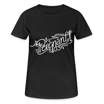 Je suis enceinte Je suis enceinte Grossesse - T-shirt respirant Femme - noir - Devant - AI Model Female 172 light (172cm)