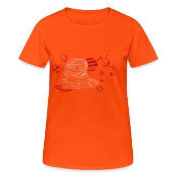 Mute cry in space, white - Women's Breathable T-Shirt - neon orange - Front - AI Model Female 172 dark (172cm)
