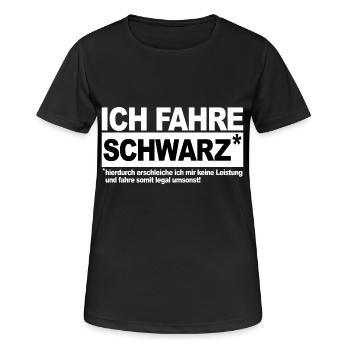 Je conduis noir - T-shirt respirant Femme - noir - Devant - AI Model Female 172 light (172cm)