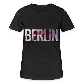 Berlin - T-shirt respirant Femme - noir - Devant - AI Model Female 172 light (172cm)