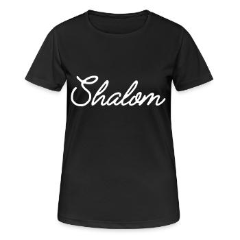 shalom - T-shirt respirant Femme - noir - Devant - AI Model Female 172 light (172cm)