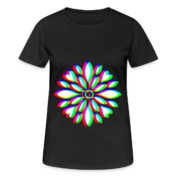 EDM Floral Mandala - Women's Breathable T-Shirt - black - Front - AI Model Female 172 light (172cm)