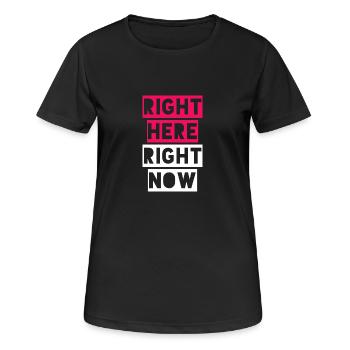 ICI ET MAINTENANT - T-shirt respirant Femme - noir - Devant - AI Model Female 172 light (172cm)