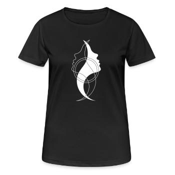 Face - Abstract Face - Women's Breathable T-Shirt - black - Front - AI Model Female 172 light (172cm)