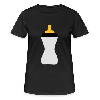 biberon - T-shirt respirant Femme - noir - Devant - AI Model Female 172 light (172cm)