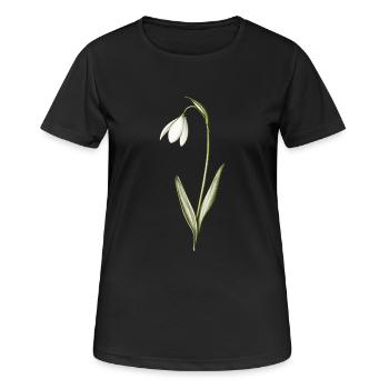 petits perce-neige - T-shirt respirant Femme - noir - Devant - AI Model Female 172 light (172cm)