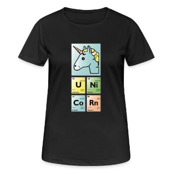 unicorn periodic table - Women's Breathable T-Shirt - black - Front - AI Model Female 172 light (172cm)