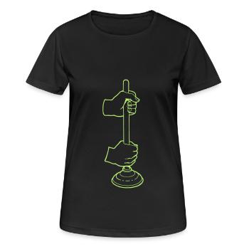 toilet lump pool outlet occupation - Women's Breathable T-Shirt - black - Front - AI Model Female 172 light (172cm)