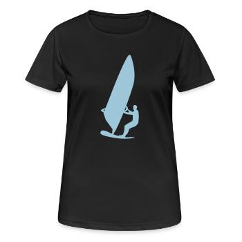 Windsurfing - T-shirt respirant Femme - noir - Devant - AI Model Female 172 light (172cm)