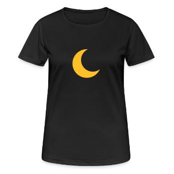 Mond - Frauen T-Shirt atmungsaktiv - Schwarz - Vorne - AI Model Female 172 light (172cm)