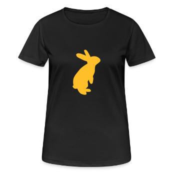 Lièvre - T-shirt respirant Femme - noir - Devant - AI Model Female 172 light (172cm)