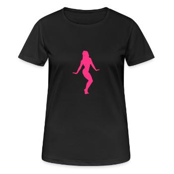 fitness7 bodybuilding woman woman - Women's Breathable T-Shirt - black - Front - AI Model Female 172 light (172cm)