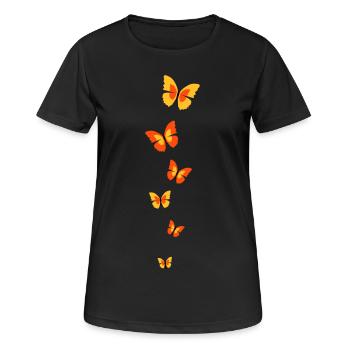 schmetterlinge - Frauen T-Shirt atmungsaktiv - Schwarz - Vorne - AI Model Female 172 light (172cm)