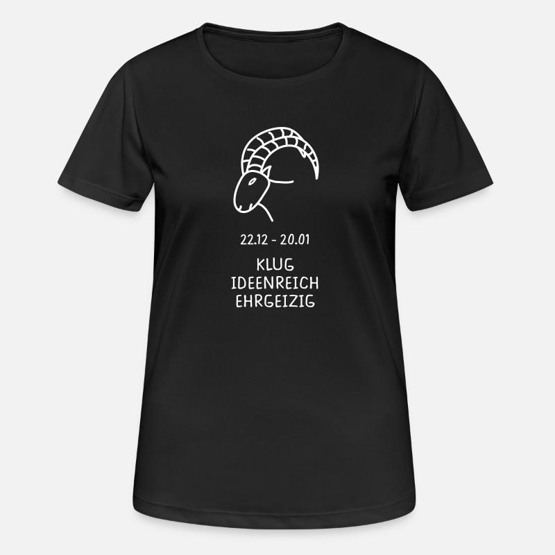 Capricorn Horoscope Features Pro - Women's Breathable T-Shirt - black