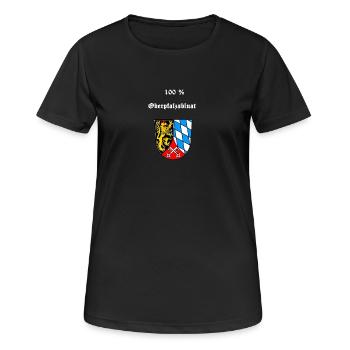 Oberplaz coat of arms t-shirts 100% - Women's Breathable T-Shirt - black - Front - AI Model Female 172 light (172cm)