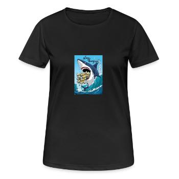 Restez affamé - La vision de la richesse - T-shirt respirant Femme - noir - Devant - AI Model Female 172 light (172cm)