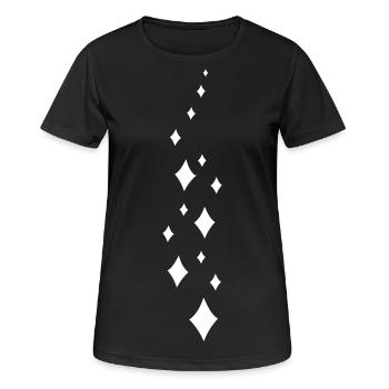 Vérifier le nuage de paillettes - T-shirt respirant Femme - noir - Devant - AI Model Female 172 light (172cm)