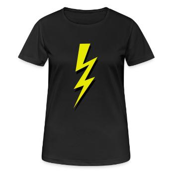éclair - T-shirt respirant Femme - noir - Devant - AI Model Female 172 light (172cm)