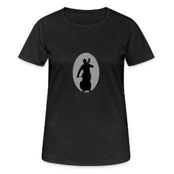 contrebasse - T-shirt respirant Femme - noir - Devant - AI Model Female 172 light (172cm)