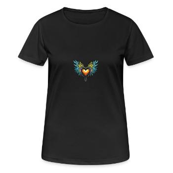 Heart Wings - Women's Breathable T-Shirt - black - Front - AI Model Female 172 light (172cm)