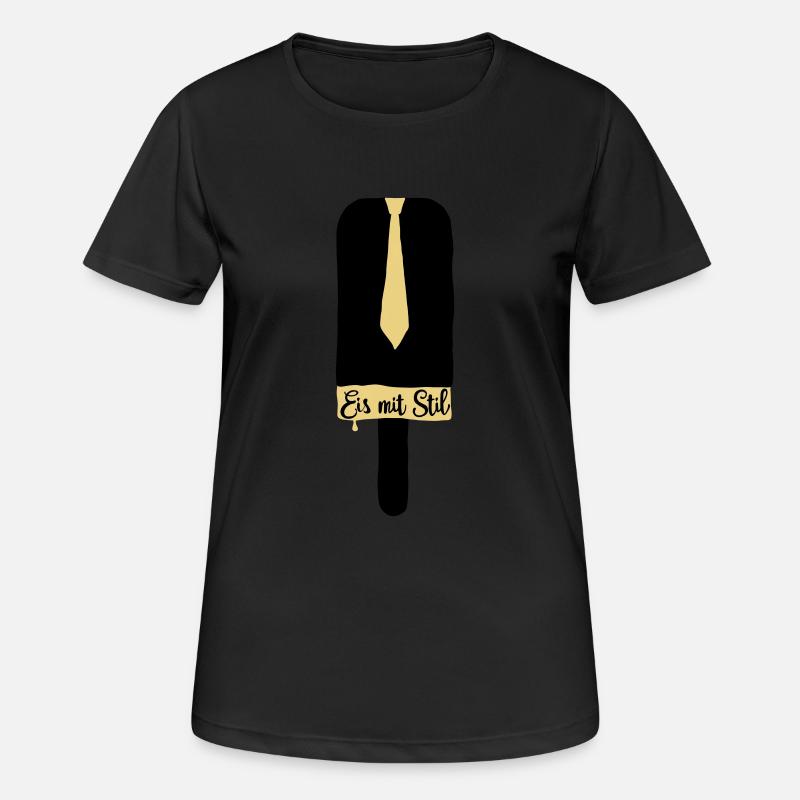 Glace dans le style - T-shirt respirant Femme - noir