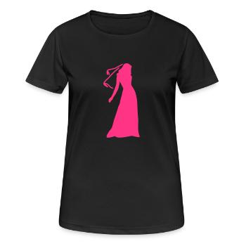 braut silhouette - Frauen T-Shirt atmungsaktiv - Schwarz - Vorne - AI Model Female 172 light (172cm)