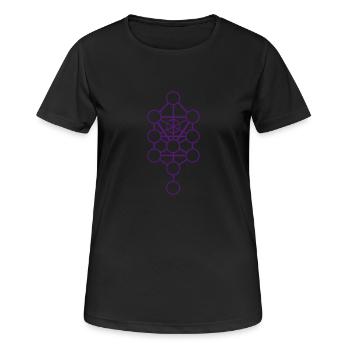 Tree of Life - Frauen T-Shirt atmungsaktiv - Schwarz - Vorne - AI Model Female 172 light (172cm)