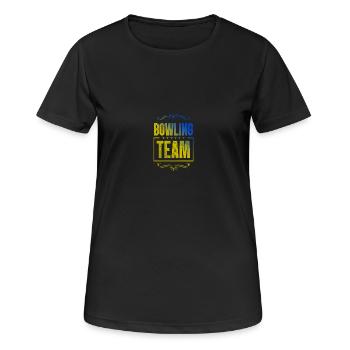 Équipe de bowling - T-shirt respirant Femme - noir - Devant - AI Model Female 172 light (172cm)