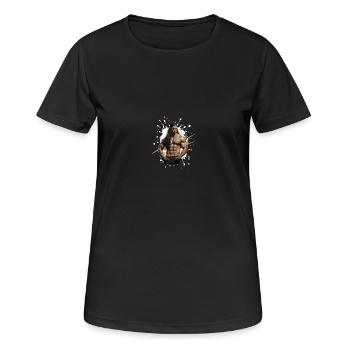Chef des muscles indiens - T-shirt respirant Femme - noir - Devant - AI Model Female 172 light (172cm)